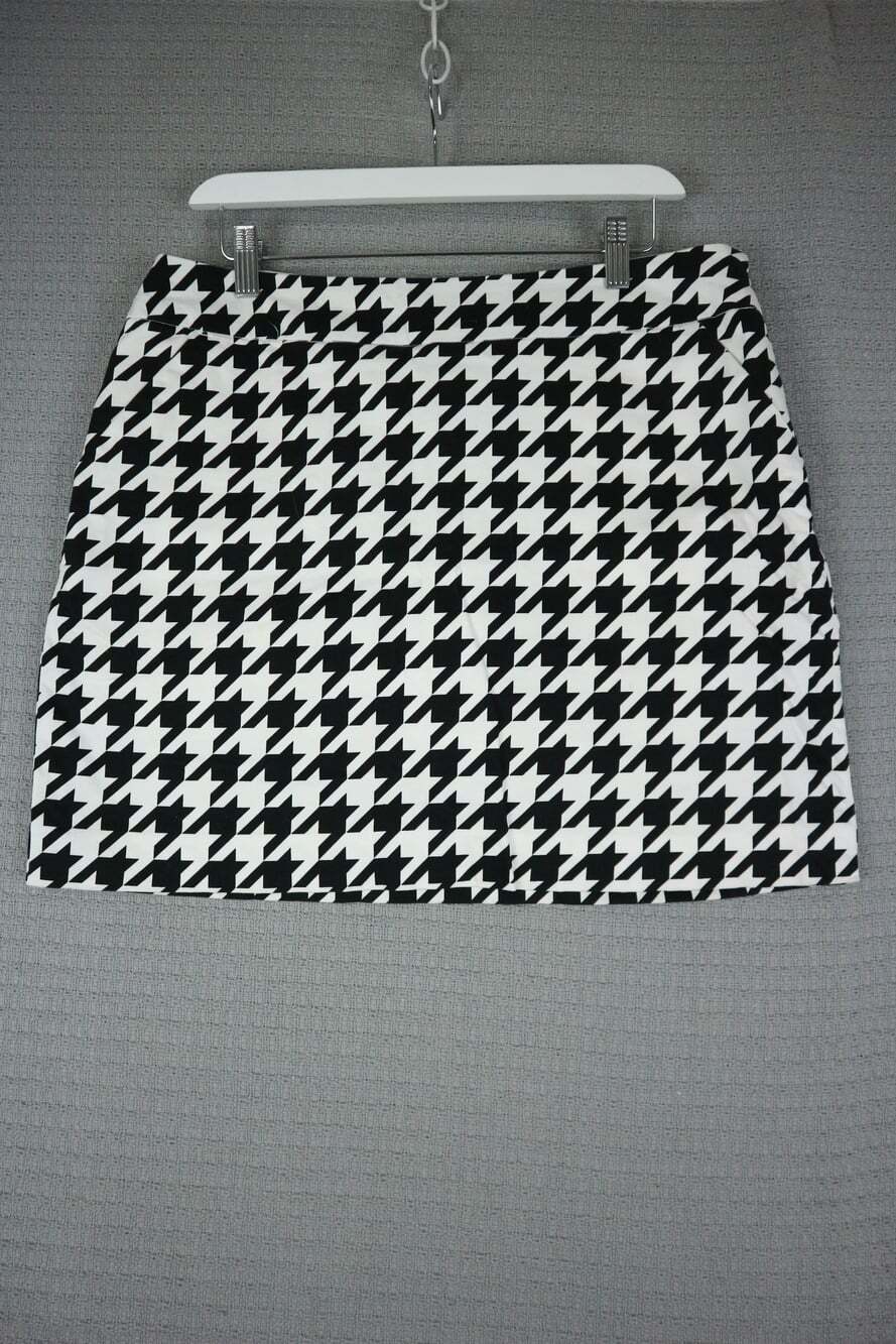 Loudmouth Ladies Black & White Houndstooth Golf Skirt US 10 / UK 12 / AU 14